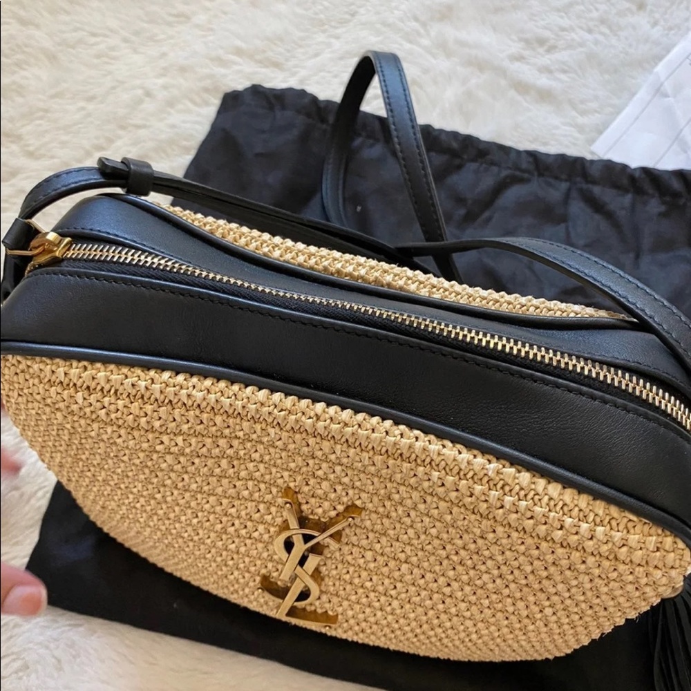 Yves Saint Laurent YSL Raffia Camera Bag - Picture 8 of 16